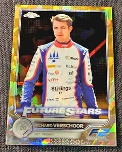 2022 Chrome Sapphire Gold /50 Formula 1 F2 Richard Verschoor F1 Rookie RC #93 - Picture 1 of 2