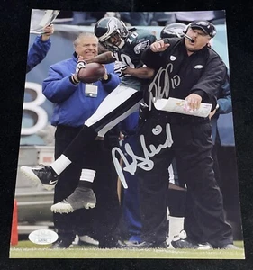 Andy Reid DeSean Jackson Signed 8x10 Photo JSA COA Philadelphia Eagles Chiefs - Picture 1 of 2