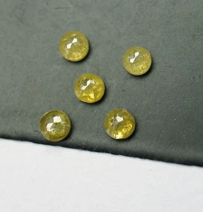 1,12 cts 5 pezzi 2-3 mm diamante naturale sfuso colore giallo tondo taglio ro... - Foto 1 di 4