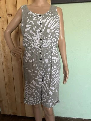 Mono Bermuda corto vintage años 80 estampado animal 100 % algodón pequeño Foto 1 de 4