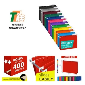 Extra Kapazität Dateiordner, 60 Stück Verstärkte Briefformat Ordner mit Schwer... - Bild 1 von 8