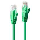 LINDY 2m Cat.6 U/UTP Network Cable, Green 2m Green
