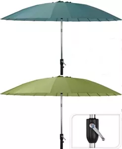 Alu Sonnenschirm Ø 270 cm mit Kurbel Aluminium Knickbar Marktschirm Gartenschirm - Bild 1 von 3