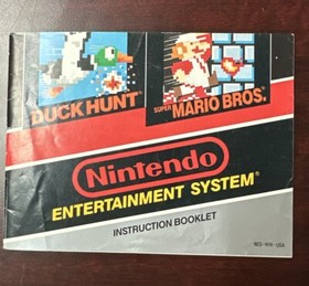 Folleto manual Nintendo NES Super Mario Bros Brothers Duck Hunt