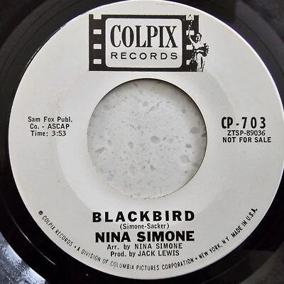 Nina Simone ‎– Blackbird / Little Liza Jane - Rare 1963 US Promo 7" - Image 1 of 4