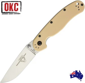 ONTARIO RAT II 2 LINERLOCK POCKET FOLDING KNIFE D2 STEEL BLADE! BLACK HANDLE - Imagen 1 de 3