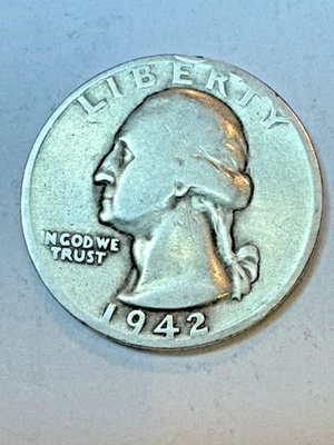 1942-S WASHINGTON QUARTER  Very Nice - Image 1 of 2
