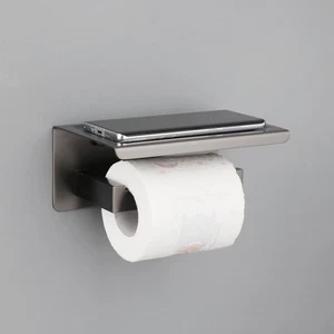 Badezimmer Gun Metal Toilettenpapierhalter Wandhalterung Zubehör - Bild 1 von 7