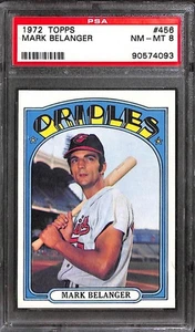 1972 TOPPS #456 MARK BELANGER PSA 8 NM-MT 90574093 - Picture 1 of 2