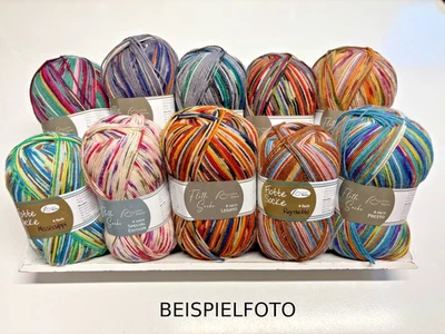 (49€/kg) 1000g Sockenwolle Wollpaket , Rellana Flotte Socke 4-fädig 10x je 100g - Bild 1 von 2
