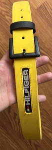 VTG Y2K Yellow Tommy Higher Belt AALIYAH - Picture 1 of 5