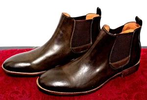 Robert Wayne - Herren Oklahoma Braun Kunstleder Stiefeletten Größe 11 D ~ Top - Bild 1 von 11