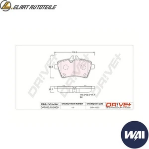 Brake Pad Set Disc Brake DP1010.10.0900 for Mercedes-Benz A-Class 2.0L - Picture 1 of 6