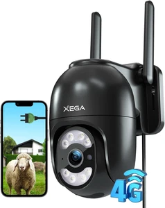 4G Telecamera Esterno Con Scheda SIM, 24/7 Continua Registrazione Telecamere, Ri - Foto 1 di 12