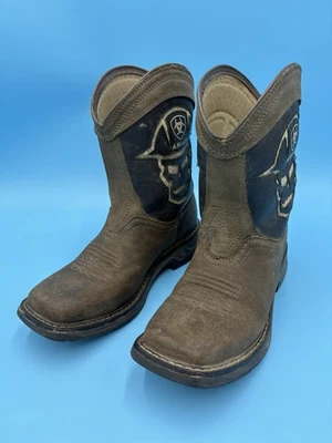 Ariat Western Puntera Cuadrada Calavera Cuello Áspero Workhog Botas Niños 3.5 Foto 1 de 4
