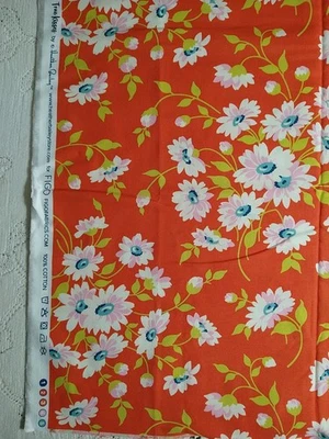 Heather Bailey Fabric True Kisses Daydream Red Orange BTFQ 18 x 22 Figo 90365 - Image 1 of 3