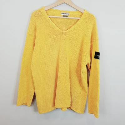 Vintage STONE ISLAND Mens Size L Chenille Sweater Jumper - Made in Italy RARE - image 1 of 4