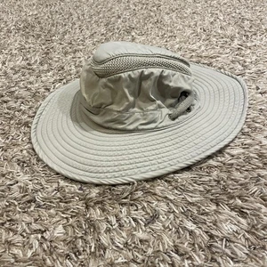 Tilley Organic Airflo Hat Mens 7 3/8 Khaki Mesh Wide Brim T4MO - Picture 1 of 12