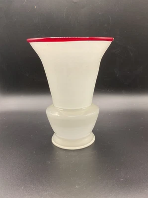 Loetz 1920s White with Red Rim Michael Powolny? - Image 1 of 4