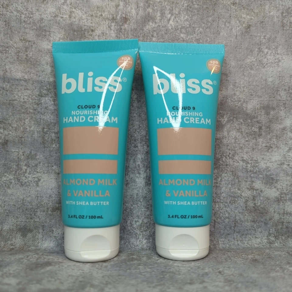 (3-PACK) BLISS Cloud 9 Nourishing Hand Cream Lotion Shea - ALMOND MILK VANILLA