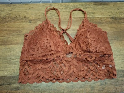 Bralette True by Rue 21 Pequeño Color Óxido Encaje Espalda Corredora Foto 1 de 4