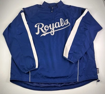 Kansas City Royals Majestic Pullover Jacket Coat Size 2XL - Image 1 of 4