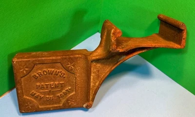 古董 BED RAIL CORNER 铸铁 J.M. 棕色专利 1897 年 5 月 25 日曼彻斯特全新无标签 — 第 1/4 张图片