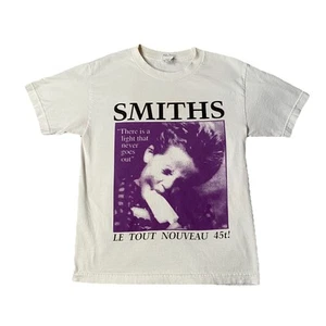 The SMITHS T-shirt Womens S White Le Tout Nouveau 45t! Morrissey Rock Alstyle - Picture 1 of 12