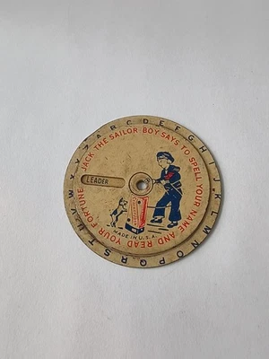 Litografía de hojalata Cracker Jack Toy Prize de colección de los años 30 rueda giratoria Foto 1 de 4