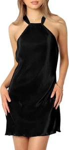 Halter Dresses for Women 2024 Summer Casual Sleeveless Trendy Ombre Short Dress - Picture 1 of 49