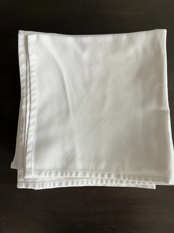 White Cotton Dinner Napkins Set Of 12 - Image 1 of 1