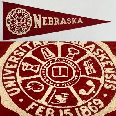 1950s Nebraska Cornhuskers University Hormel Mini Pennant 3.5x9.75 Lincoln NU - Image 1 of 4