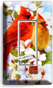 KARDINAL VÖGEL MAGNOLIE BLUMEN BAUM 1 GFCI LICHTSCHALTER WANDTELLER ZIMMERDEKO - Bild 1 von 1