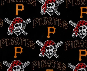 Pittsburgh Pirates MLB Baumwollstoff Allover-Design 40" x 58" - Bild 1 von 3