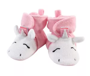 Cloud Island Baby Girl Booties 3-6M Unicorn Fleece Soft Cozy Baby Shower Gift - Picture 1 of 16