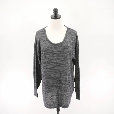 Suéter Jones New York Signature XL cuello redondo gris jaspeado peso ligero Foto 1 de 4