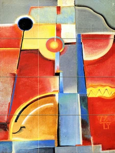 Art Mural Ceramic Backsplash Bath Abstract Tile #674 - Picture 1 of 1