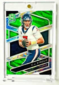 2024 Panini Spectra C.J. Stroud Die Cut Lime GREEN Prizm Card SP #/30 Texans! - Bild 1 von 3