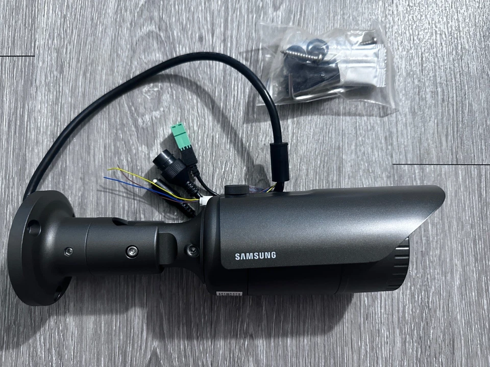 SAMSUNG QNO-6030RP 2MP 1080P HD IR OUTDOOR BULLET CCTV CAMERA 6MMLENS WATERPROOF - Image 1 of 4
