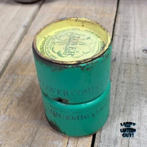 CLOVER Compound Vintage TIN EMPTY 2" Opens Both Ends Fine/ Course Polish - Picture 1 of 7