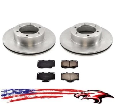 Rotores delanteros y pastillas de freno para camioneta Toyota 89-95 4 ruedas motrices 4x4 Foto 1 de 4