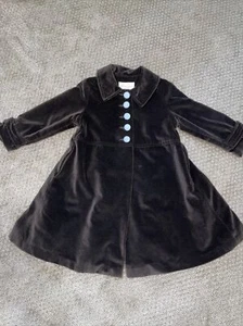 Abrigo de terciopelo Estrasburgo talla 2T para niñas forrado en excelente condición  - Imagen 1 de 3