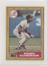 1987 Topps Wax Box Bottom Rickey Henderson #E HOF