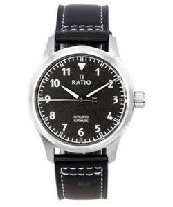 Orologio Uomo RATIO Skysurfer Pilot Quadrante Nero Texturizzato Automatico RTS303 200M - Foto 1 di 9