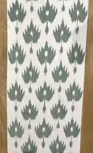 11 Yard Yard HAND MADE UZBEK Natural SILK IKAT ADRAS FABRIC # 7411 - Picture 1 of 4