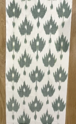 11 Yard  Yard HAND MADE UZBEK Natural SILK IKAT ADRAS FABRIC # 7411 - Image 1 of 4