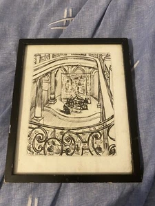 Original Etching By Andre Jacquemin The Chapel Of Luneville Castle - Picture 1 of 4