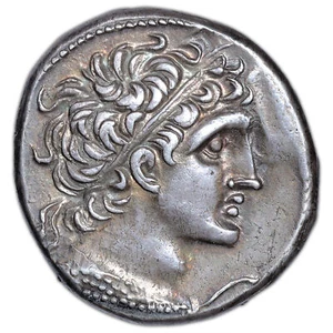 Greek - Kleopatra III - Egypt Ptolemy IX Soter II - Tetradrachm - Alexandria - Picture 1 of 2