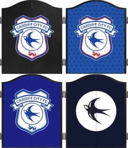 Cardiff City Football Club Dartboard Cabinet Official Licensed 4 Designs - Picture 1 of 29