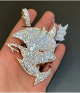Evil Flooded With Diamonds 925 Sterling Silver Pendant RSG939 - Foto 1 di 3